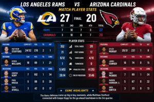 Los Angeles Rams vs Arizona Cardinals Match Player Stats